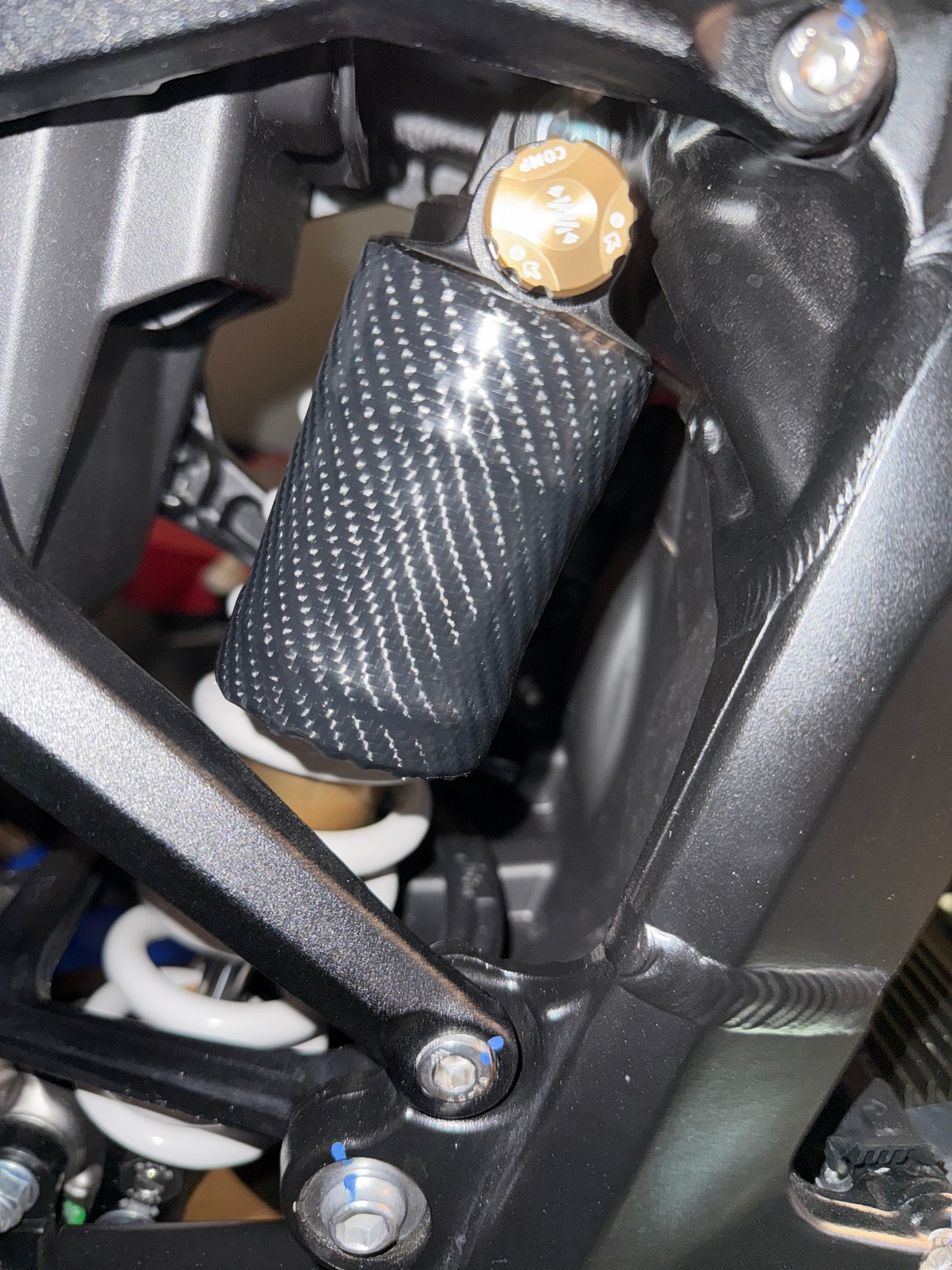 Pre Cut Surron Ultra Bee Rear Shock Carbon Fiber Wrap